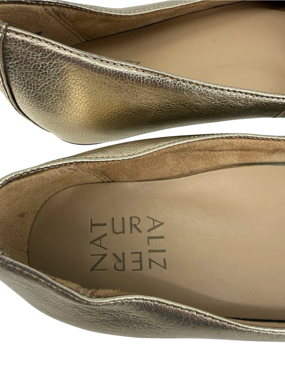 Naturalizer Maxwell Women’s Size 6 Warm Silver Metallic Ballet Flats New no box